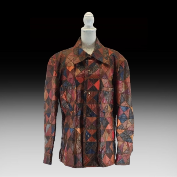 Gordon & Ferguson Co. Field and Stream leather patchwork vintage jacket - Picture 2 of 14